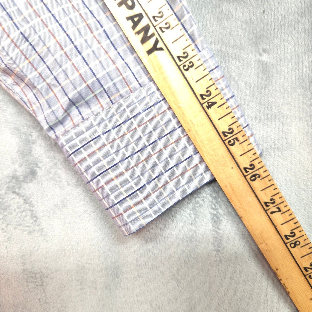 UNTUCKit Button Down Shirt Mens XL Blue Plaid Slim Fit Wrinkle Free Cotton - Picture 7 of 8